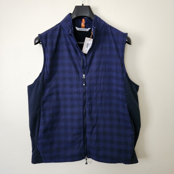 Peter Millar Other - New $220 Peter Millar Full Zip "Performance Flannel" Golf Vest Size Large & Med